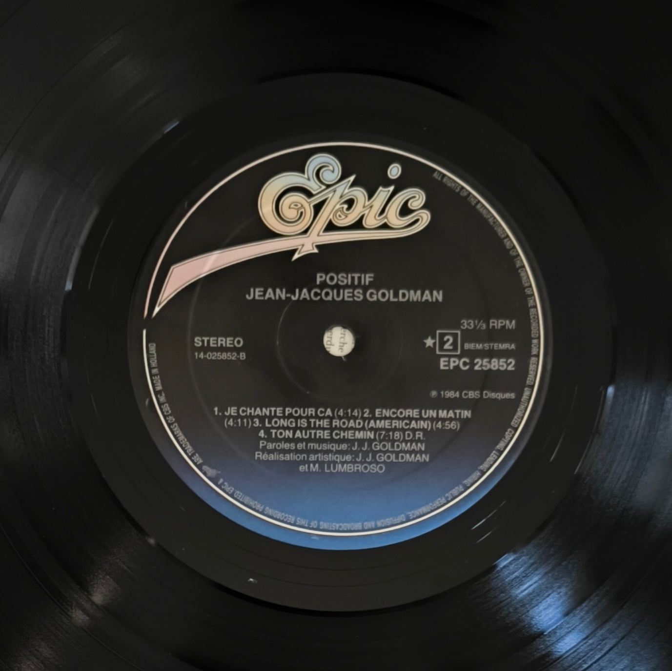 JEAN JACQUES GOLDMAN - Positif