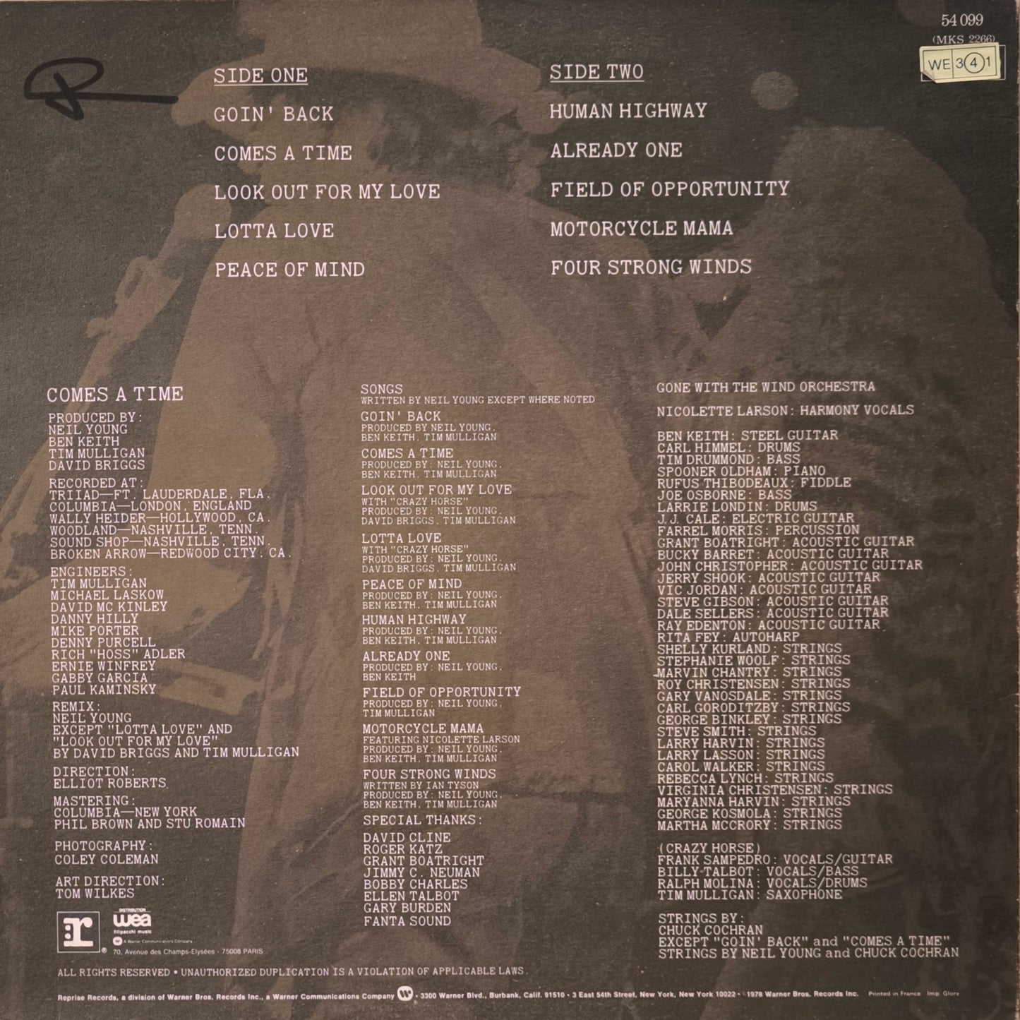 NEIL YOUNG - Comes A Time