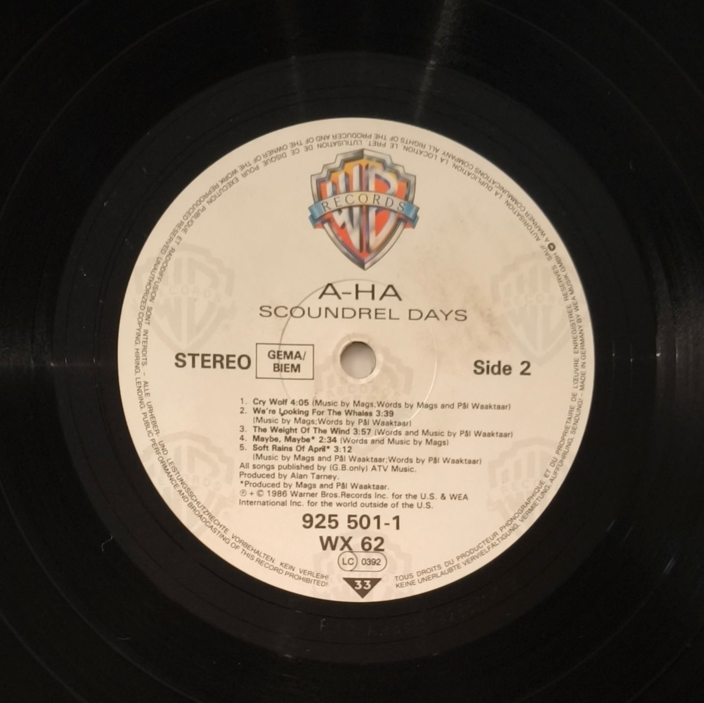 A-HA - Scoundrel Days