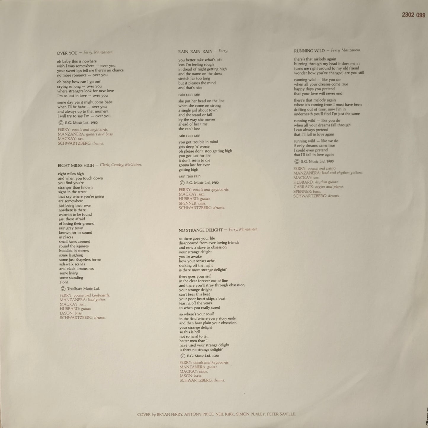 ROXY MUSIC -Flesh + Blood