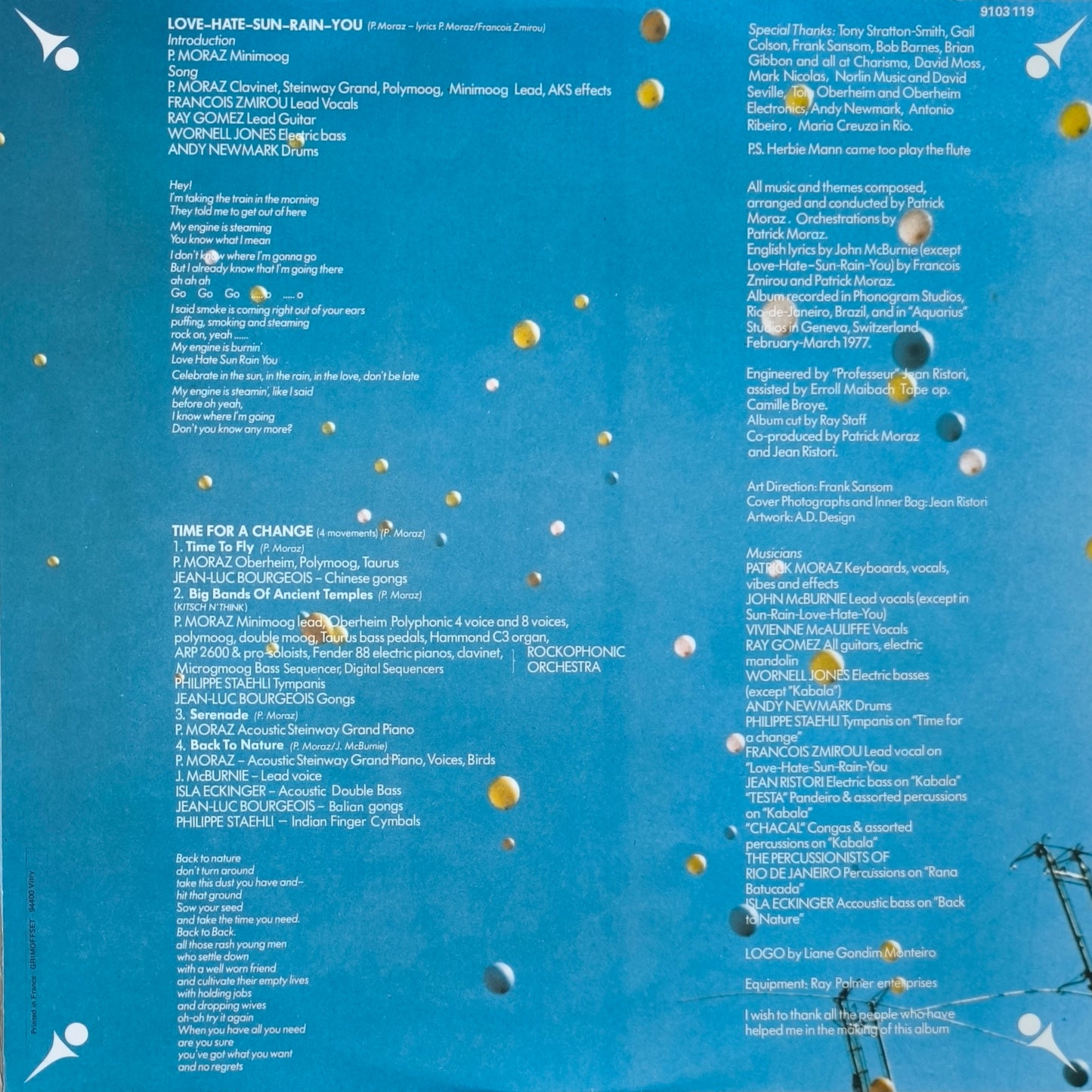 PATRICK MORAZ - Out In The Sun