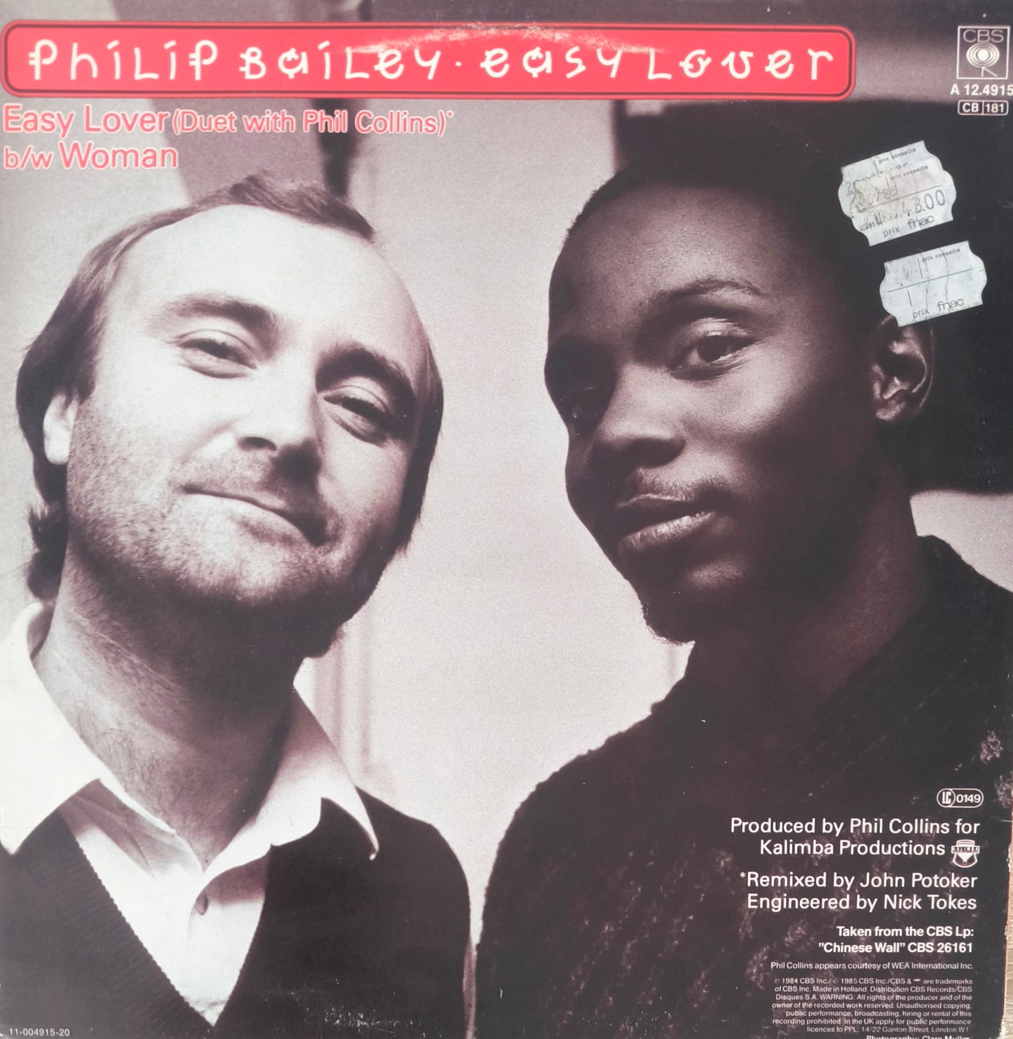 PHILIP BAILEY with PHIL COLLINS - Easy Lover (Extended Dance Remix)