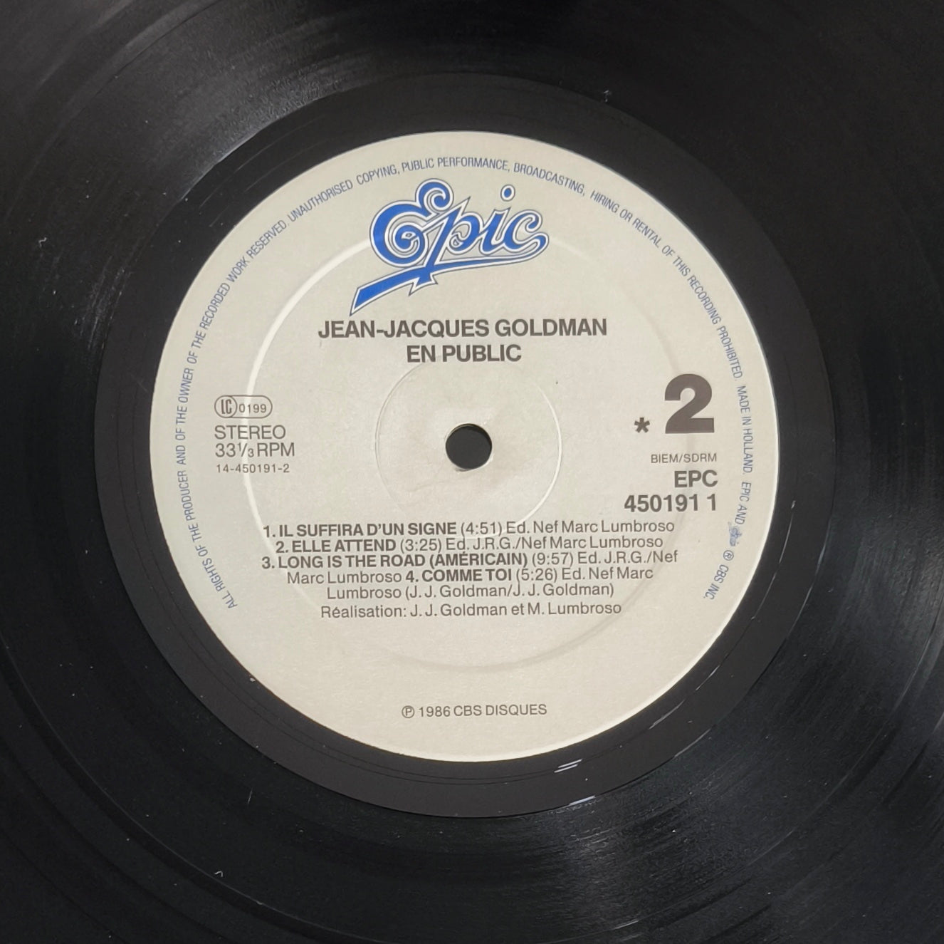 JEAN JACQUES GOLDMAN - En Public