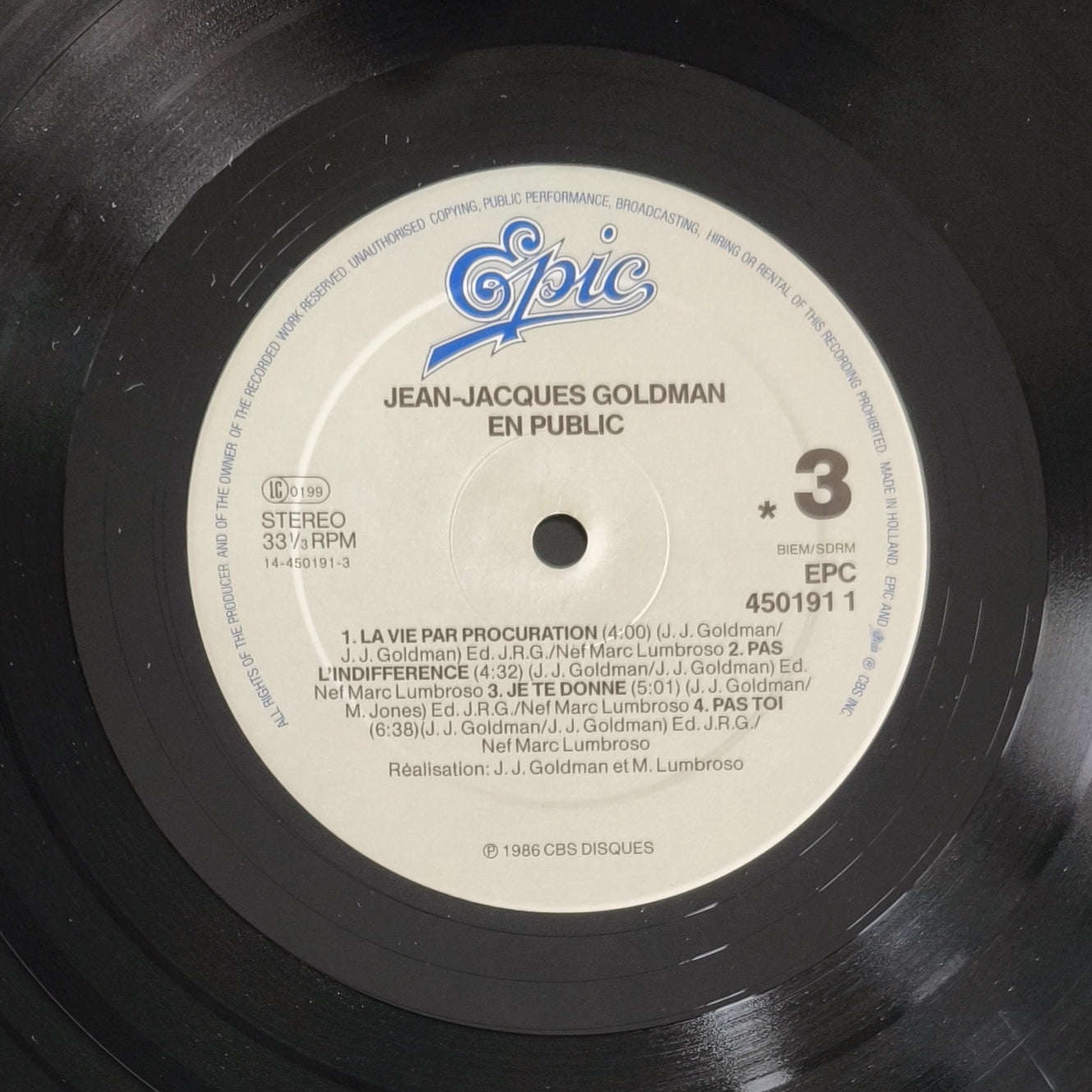 JEAN JACQUES GOLDMAN - En Public