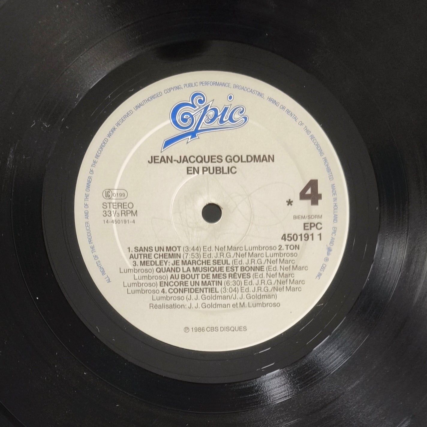 JEAN JACQUES GOLDMAN - En Public