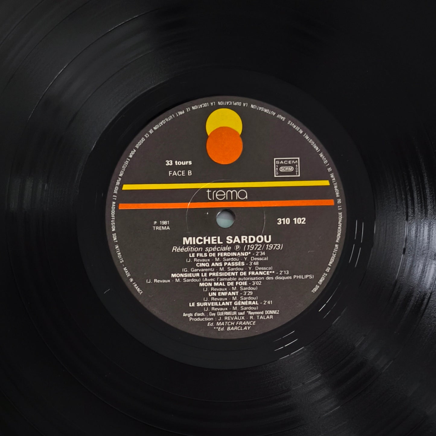 MICHEL SARDOU - Réédition Speciale 1972-1973