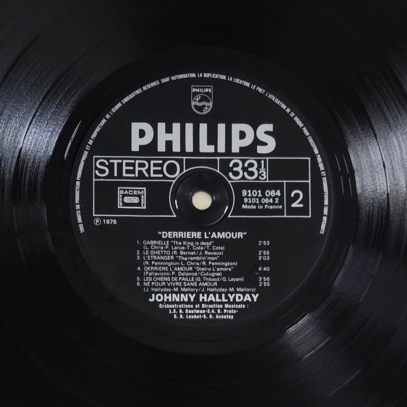 JOHNNY HALLYDAY - Derrière L'amour