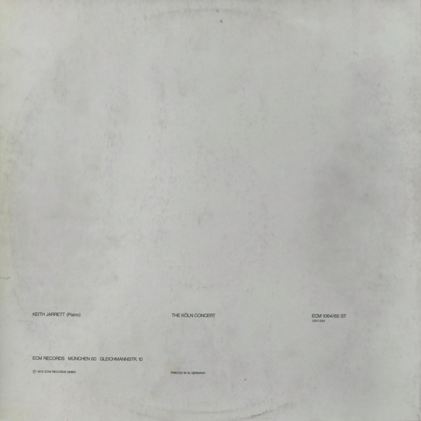 KEITH JARRETT - The Köln Concert