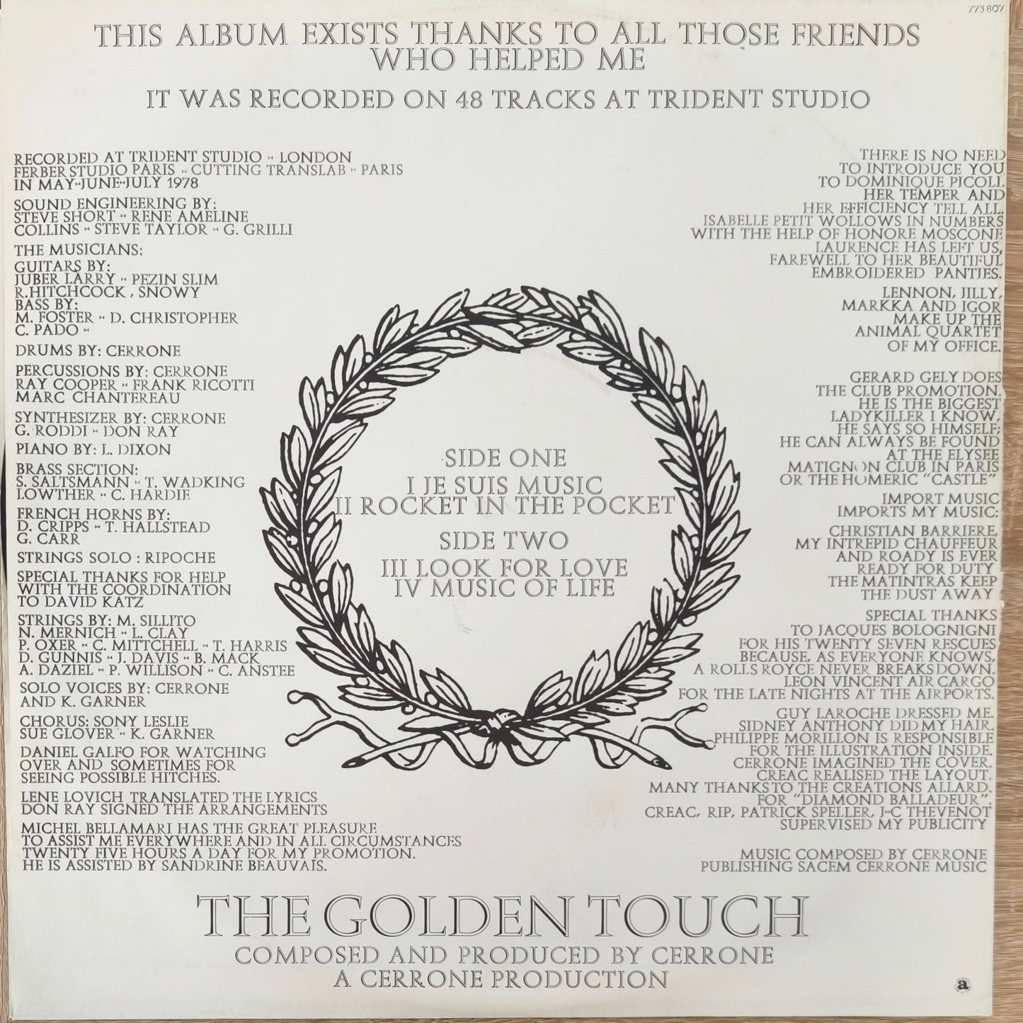 CERRONE - Cerrone IV - The Golden Touch