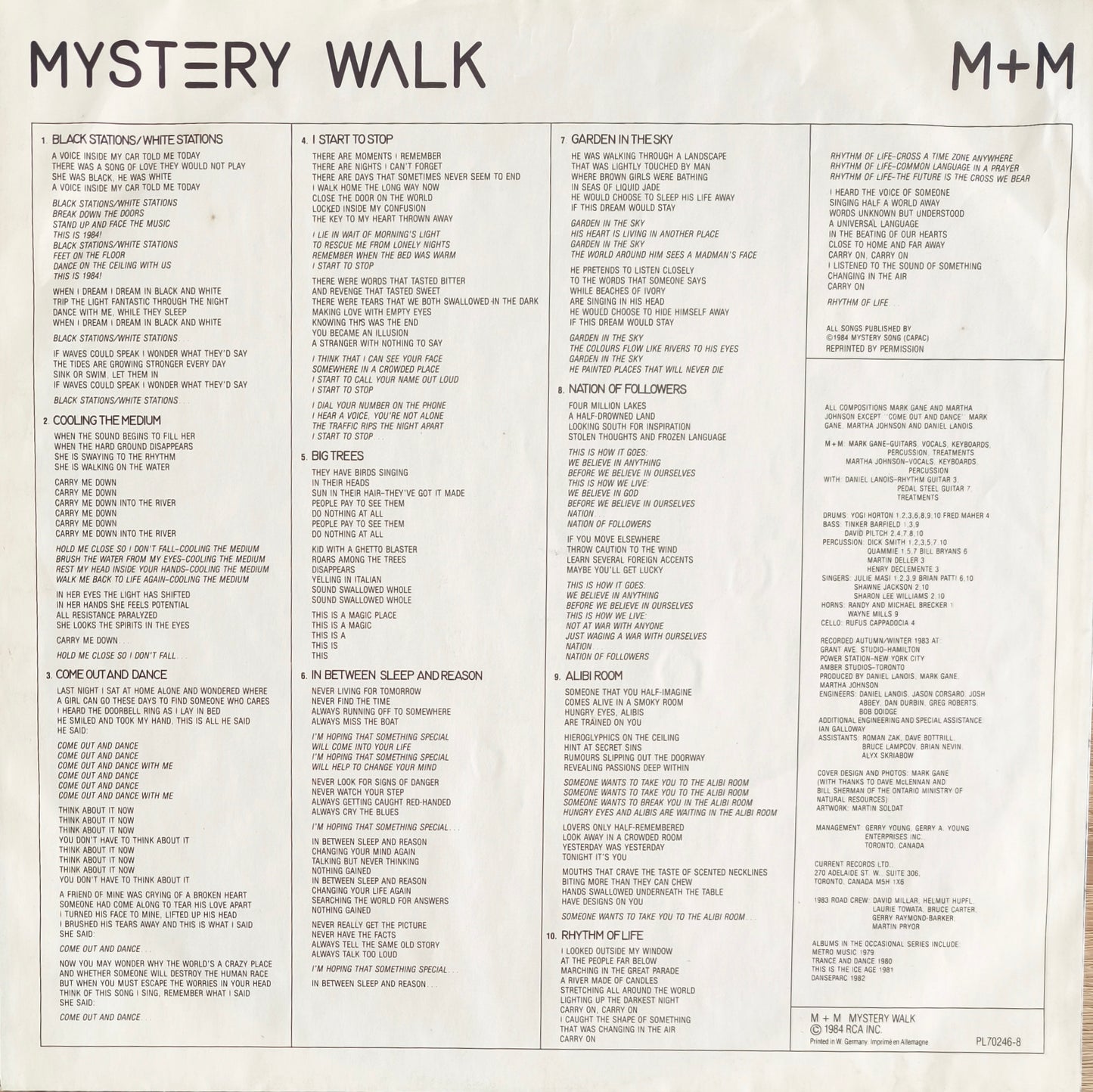MARTHA AND THE MUFFINS - Mystery Walk