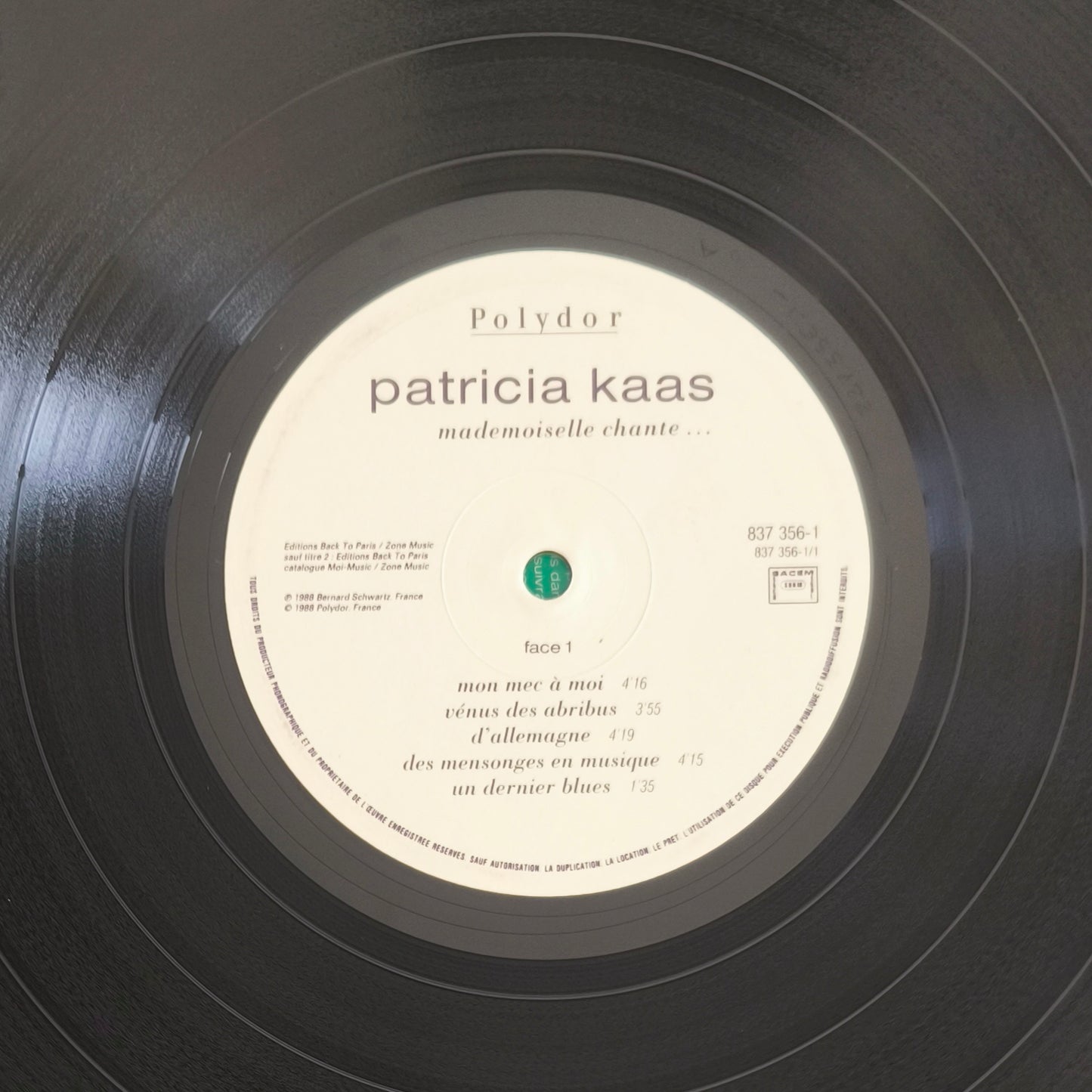 PATRICIA KAAS - Mademoiselle chante...