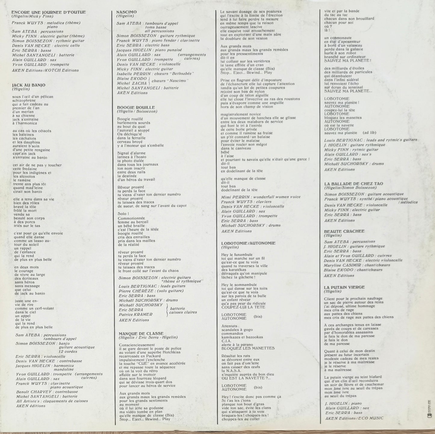 JACQUES HIGELIN - Higelin 82