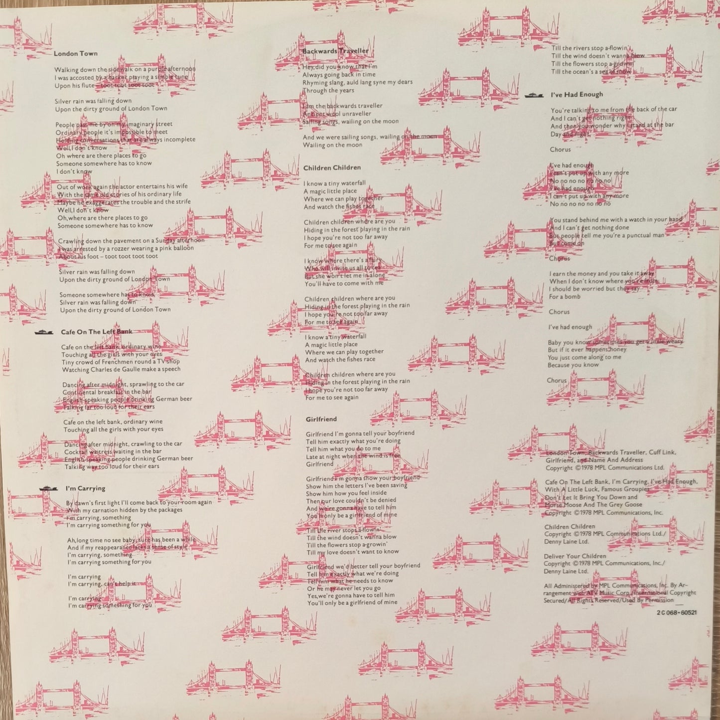 WINGS - London Town