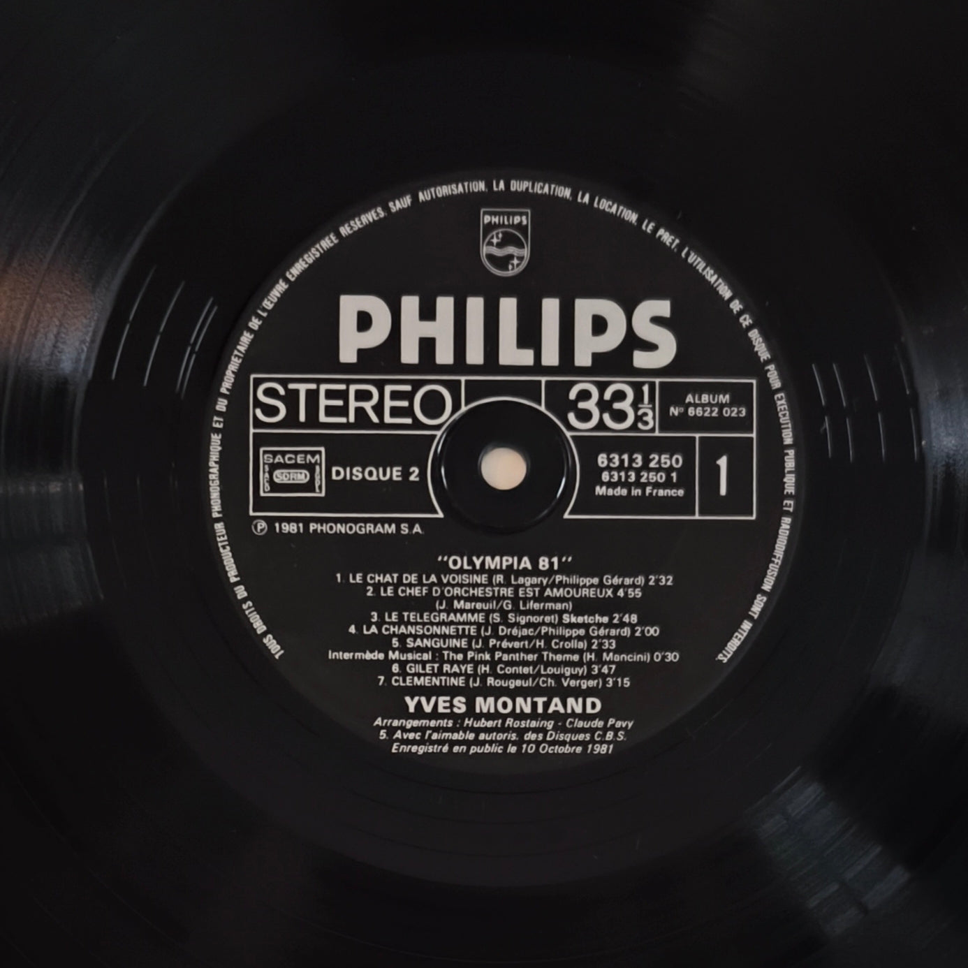 YVES MONTAND - Olympia "81"