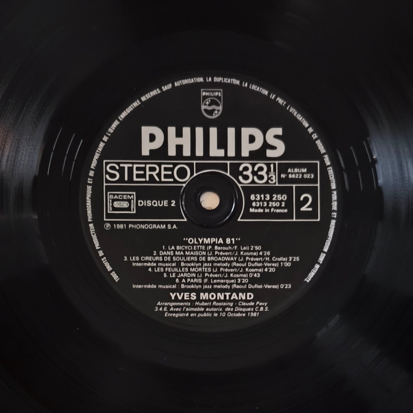 YVES MONTAND - Olympia "81"