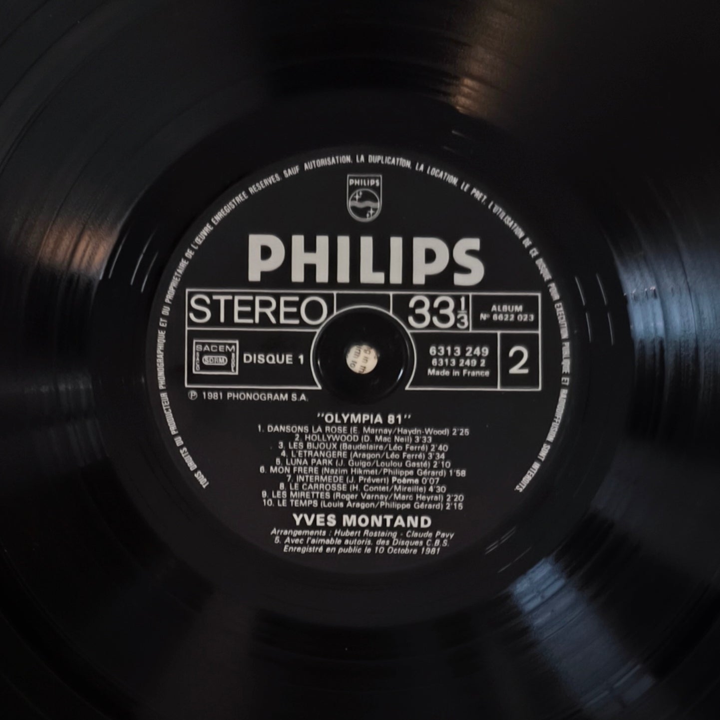 YVES MONTAND - Olympia "81"