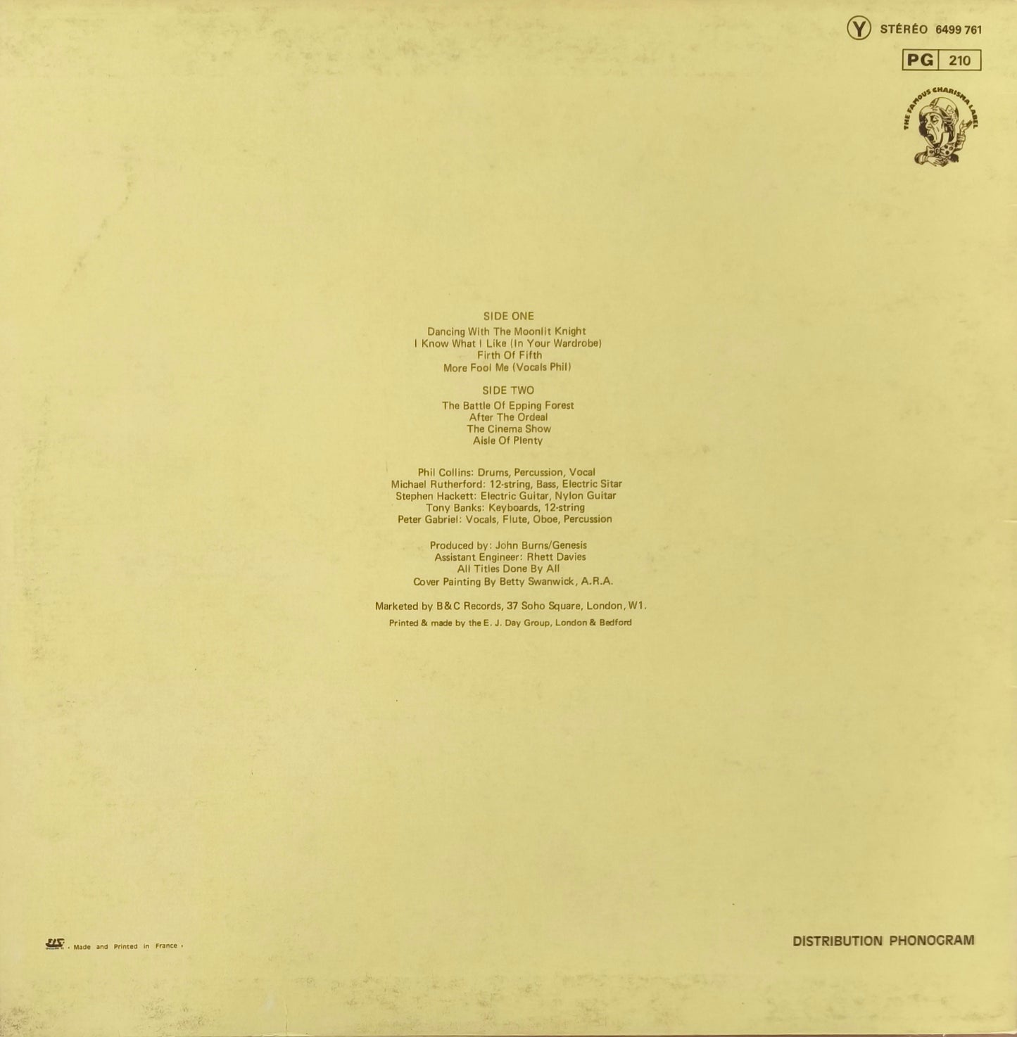 GENESIS - Selling England By The Pound