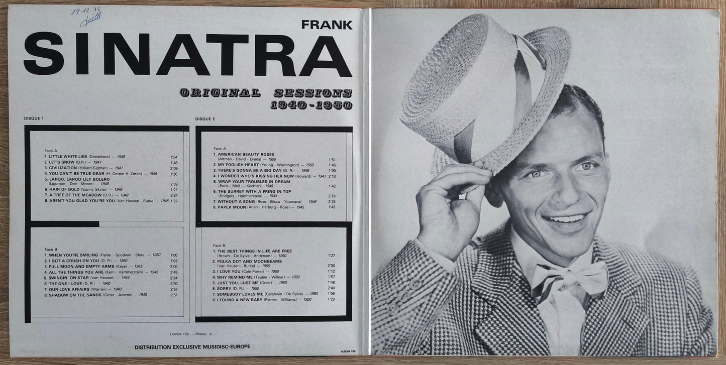 FRANK SINATRA - Original Sessions 1940 - 1950