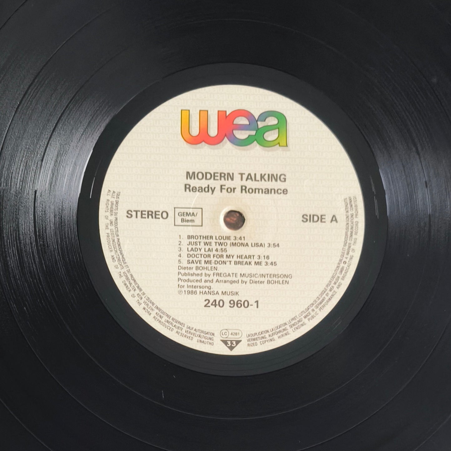 MODERN TALKING - Ready For Romance - The 3rd Album