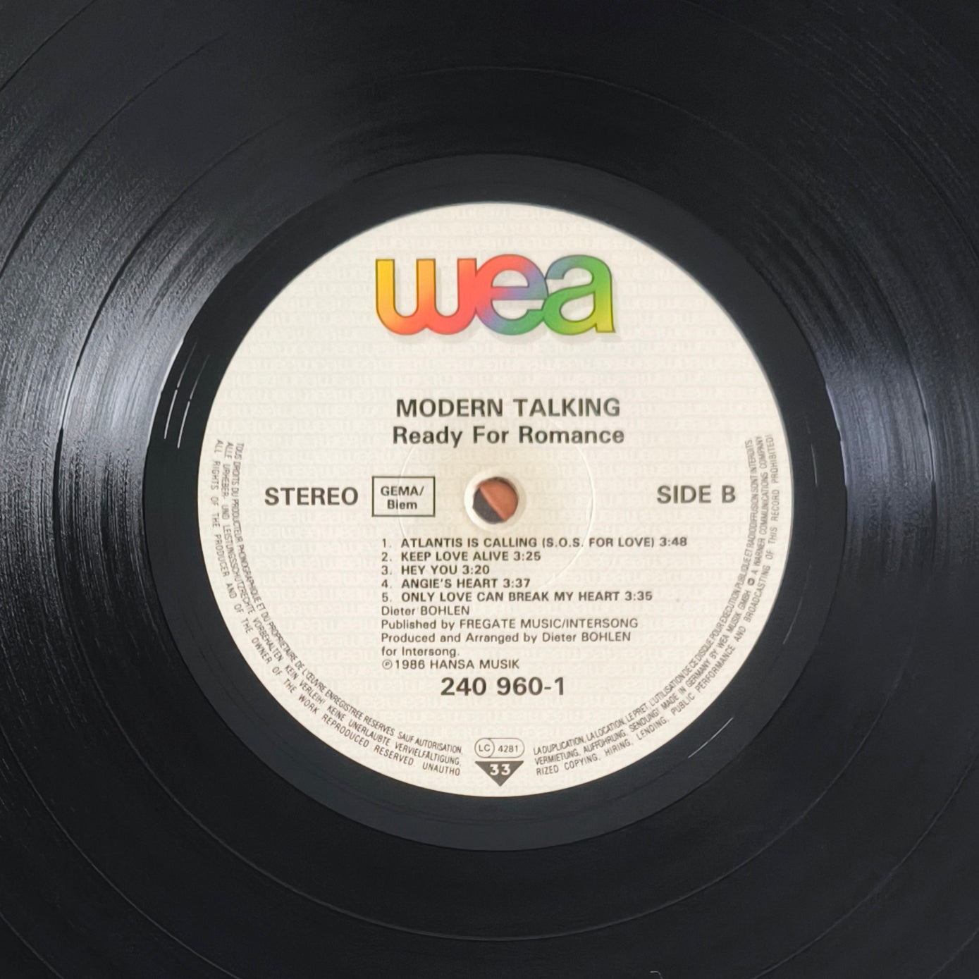 MODERN TALKING - Ready For Romance - The 3rd Album