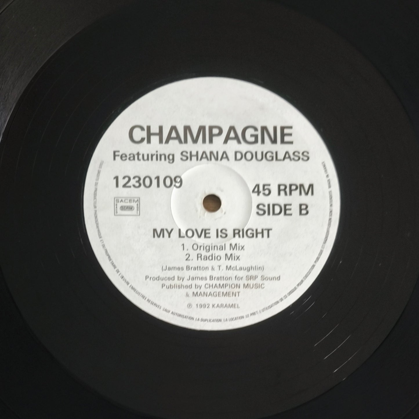 CHAMPAGNE Featuring SHANA DOUGLASS - My Love Is Right