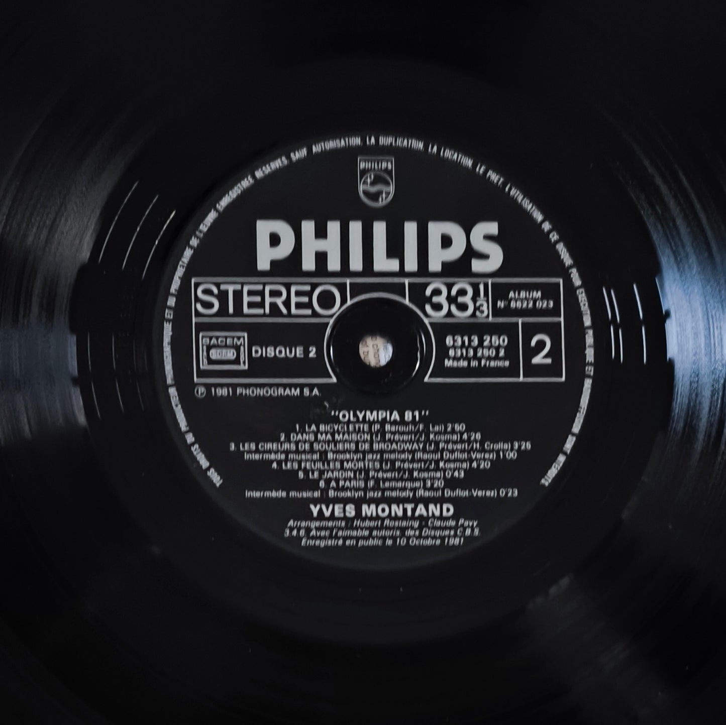 YVES MONTAND - Olympia "81"