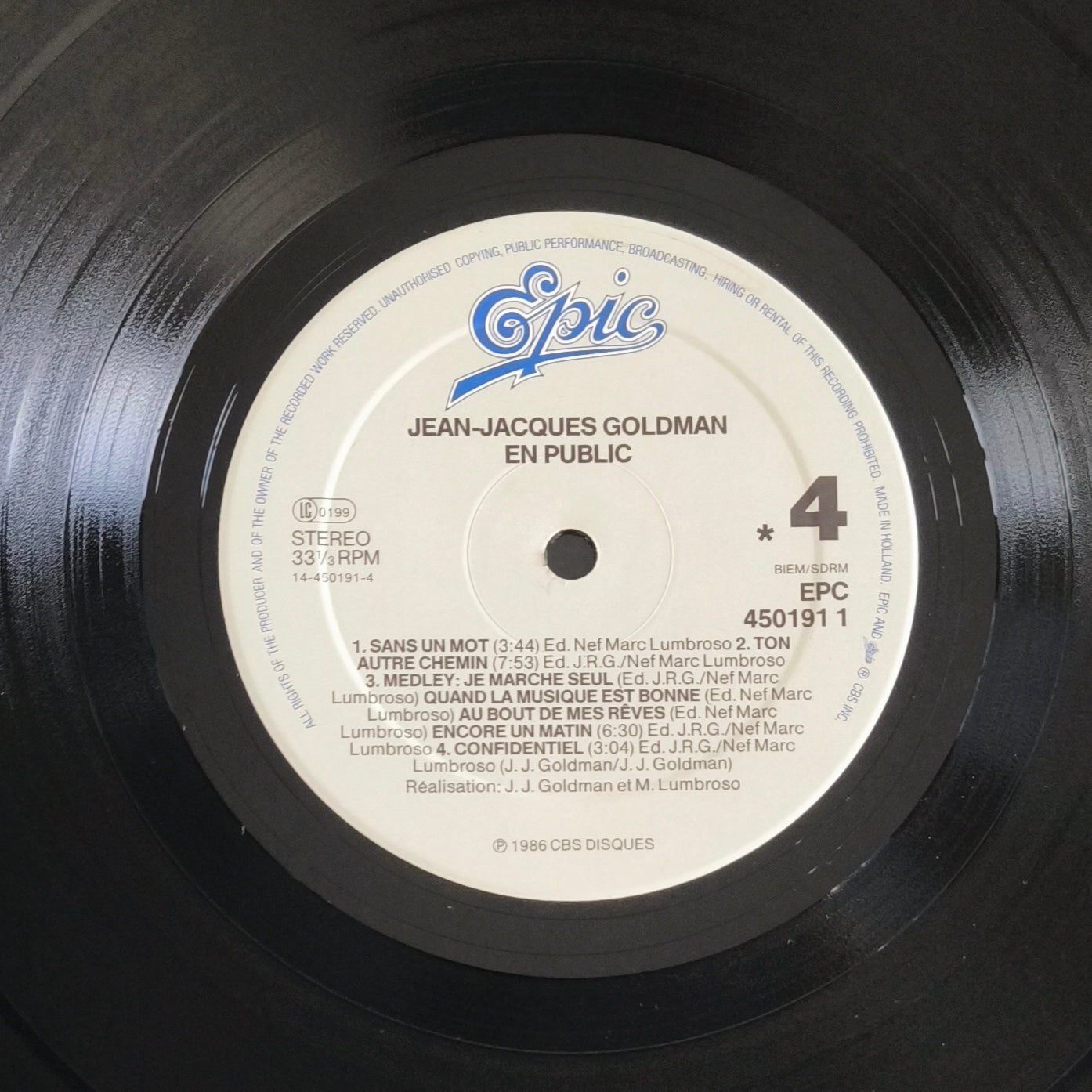 JEAN JACQUES GOLDMAN - En Public