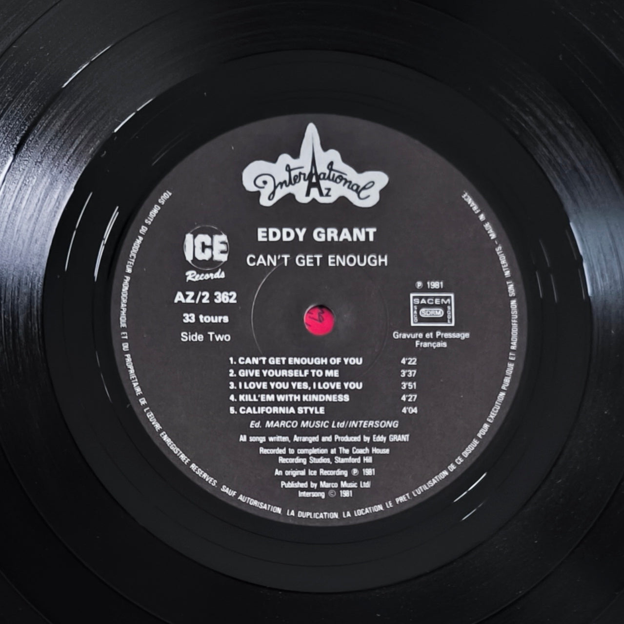 EDDY GRANT - Can't Get Enough