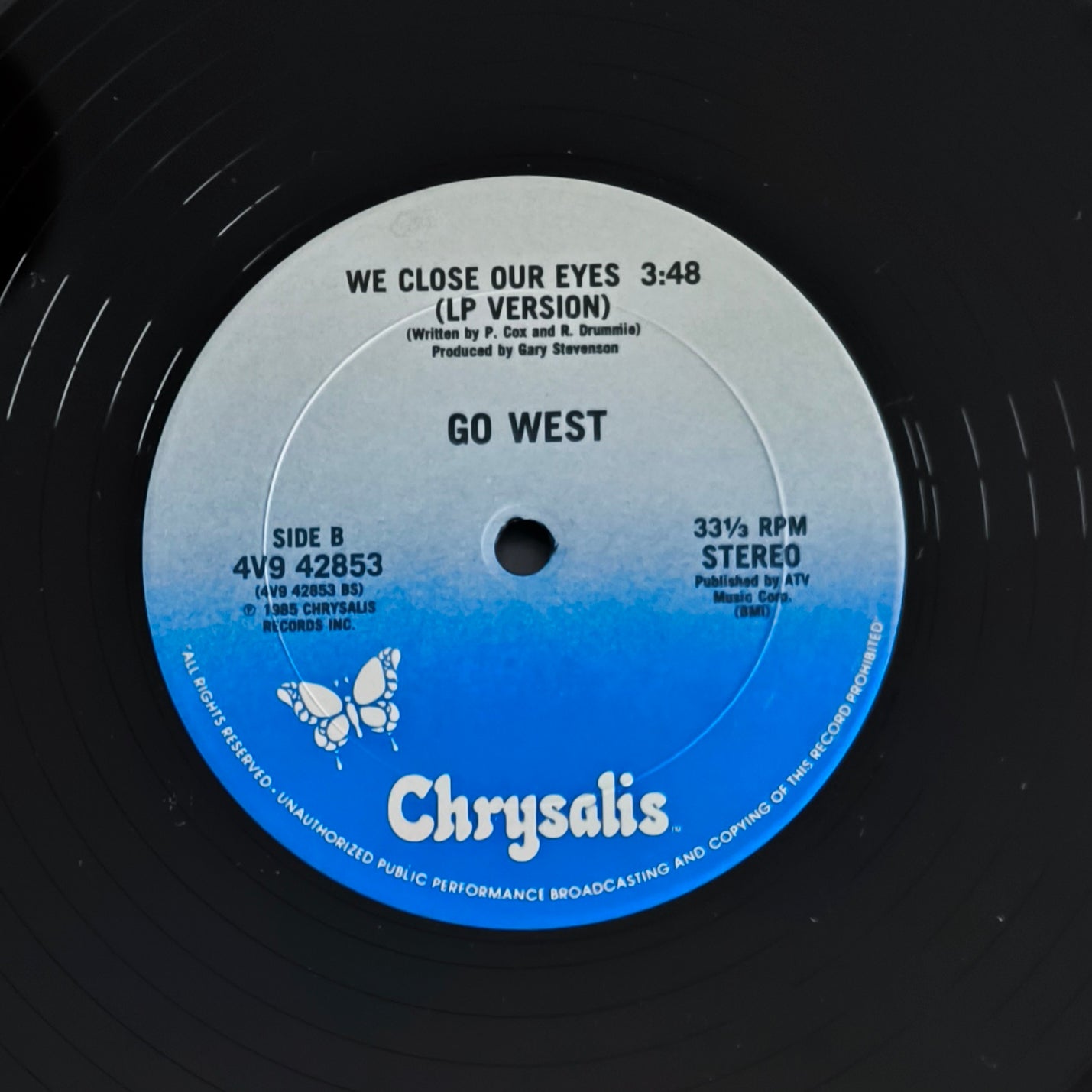 GO WEST - We Close Our Eyes (Total Overhang Club Mix) (Pressage US)