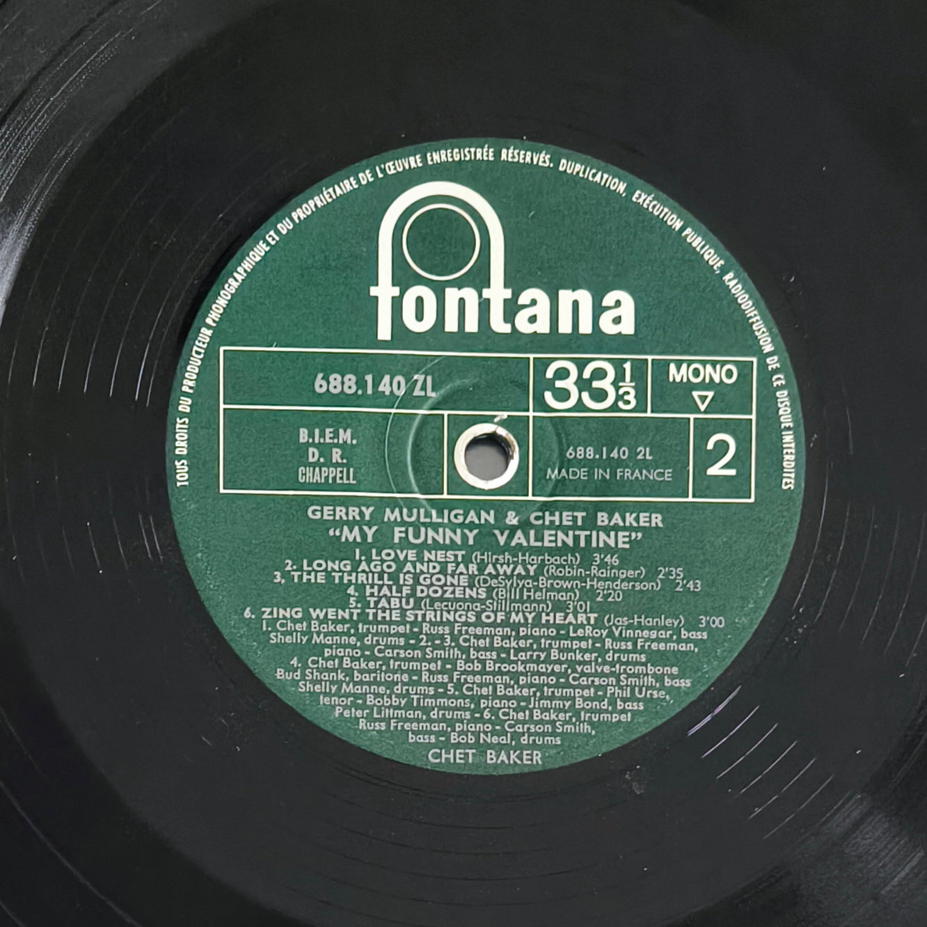 GERRY MULLIGAN / CHET BAKER - My Funny Valentine