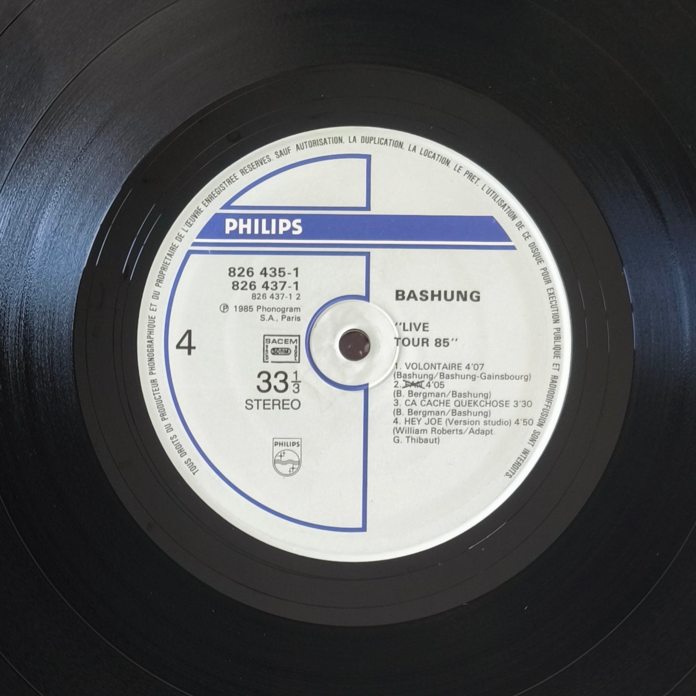 ALAIN BASHUNG - Live Tour 85