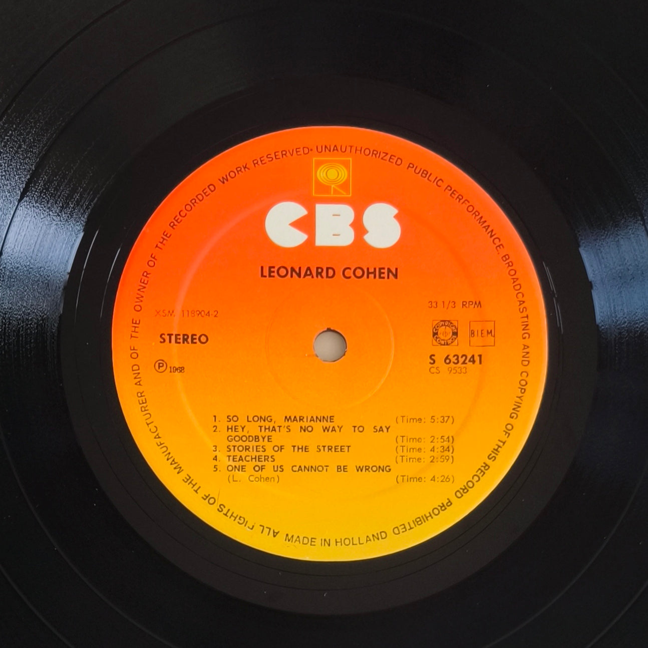 LEONARD COHEN - Songs Of Leonard Cohen