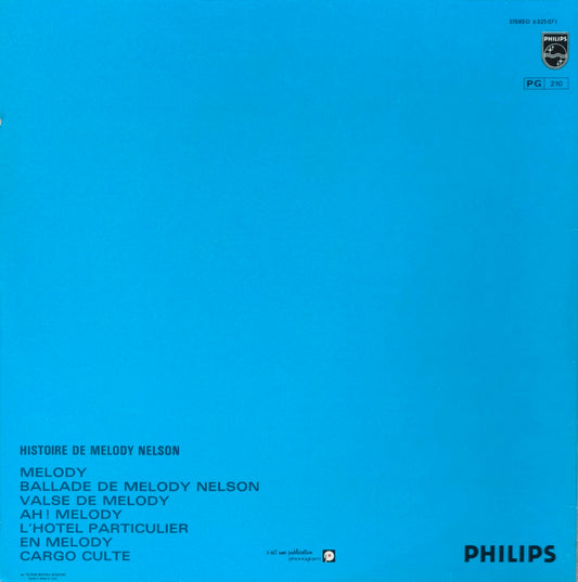 SERGE GAINSBOURG - Histoire De Melody Nelson