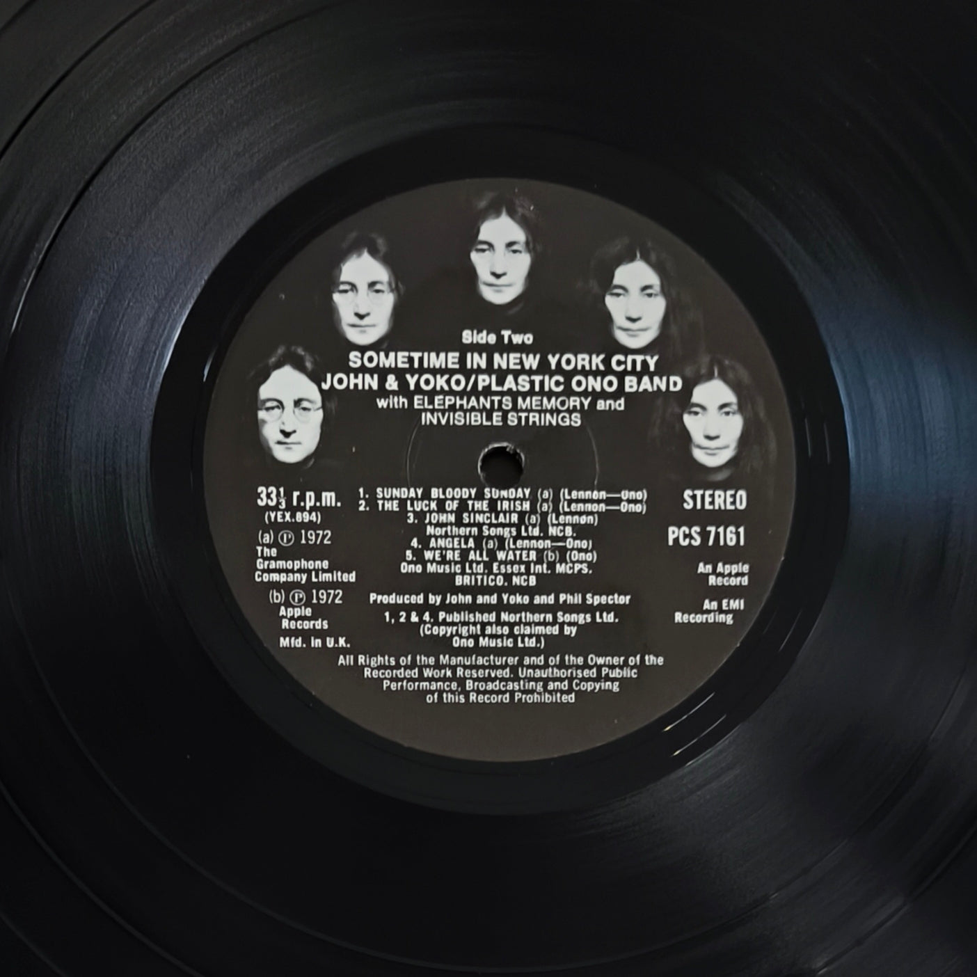 JOHN & YOKO / PLASTIC ONO BAND - Some Time In New York City (Pressage UK 1972)