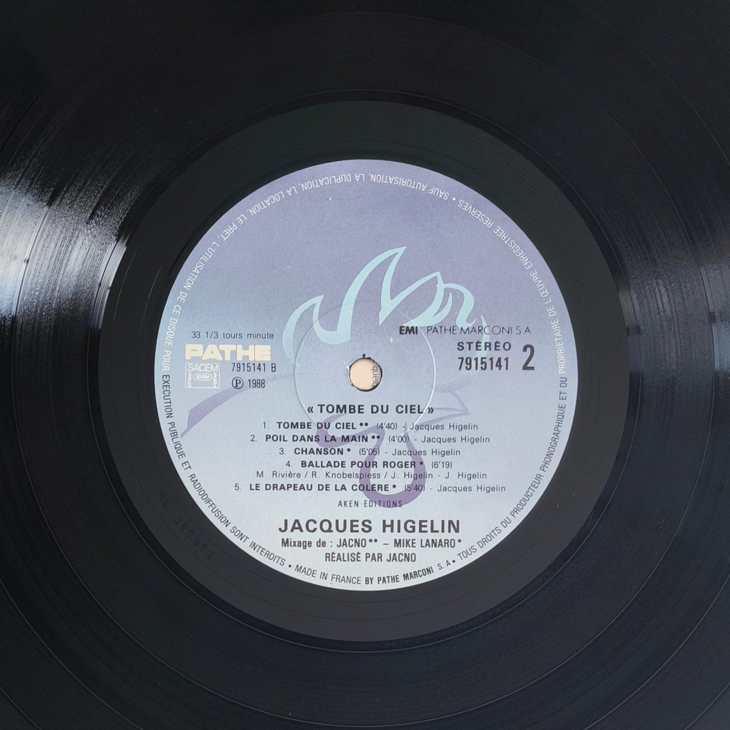 JACQUES HIGELIN - Tombé Du Ciel