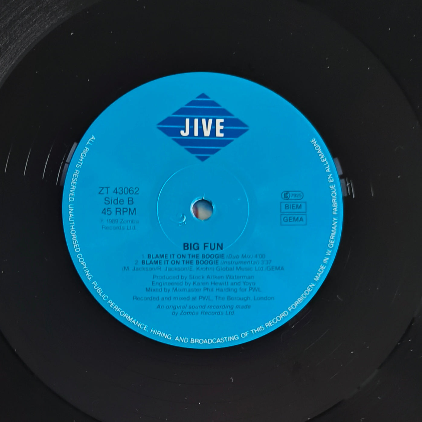 BIG FUN - Blame It On The Boogie