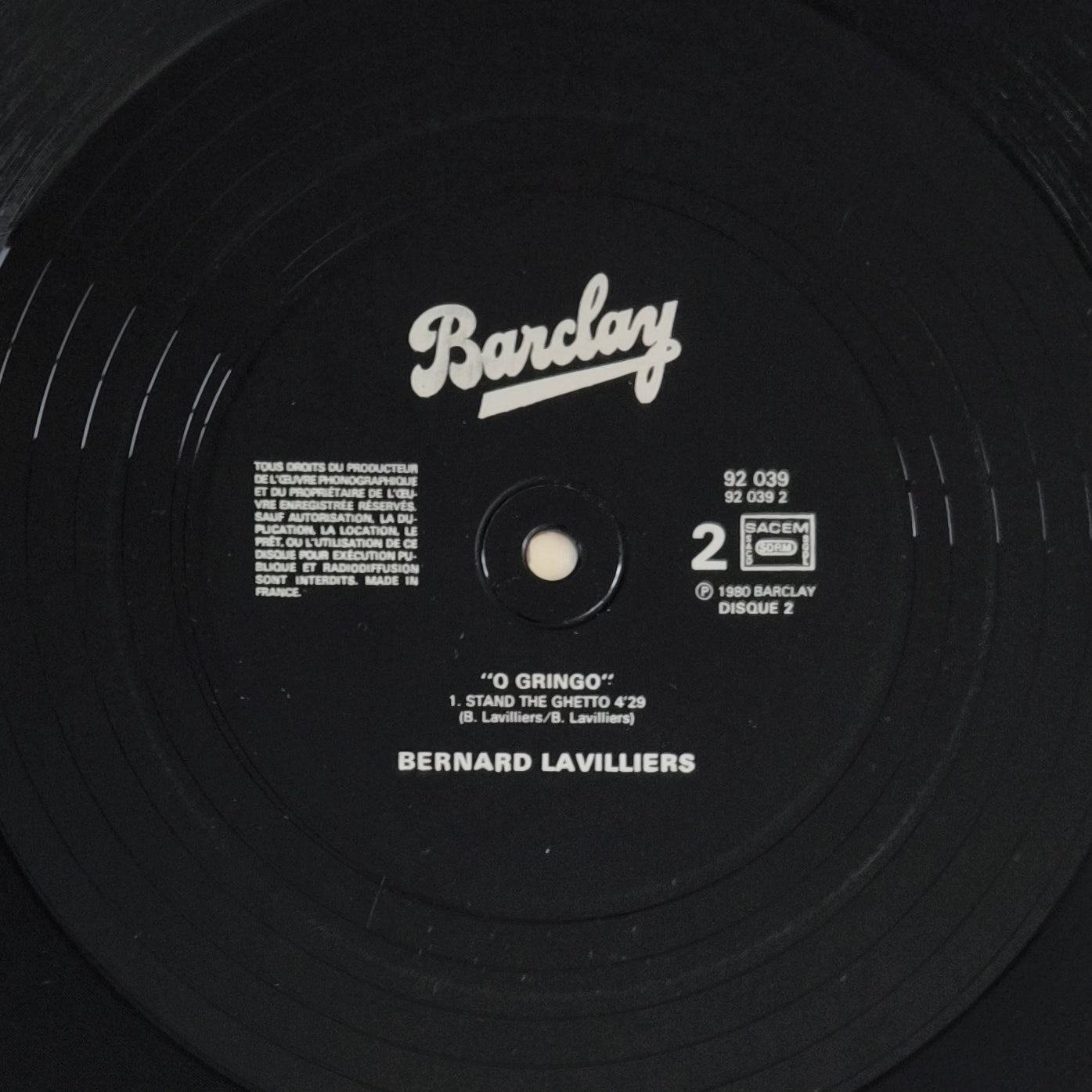 BERNARD LAVILLIERS - O Gringo