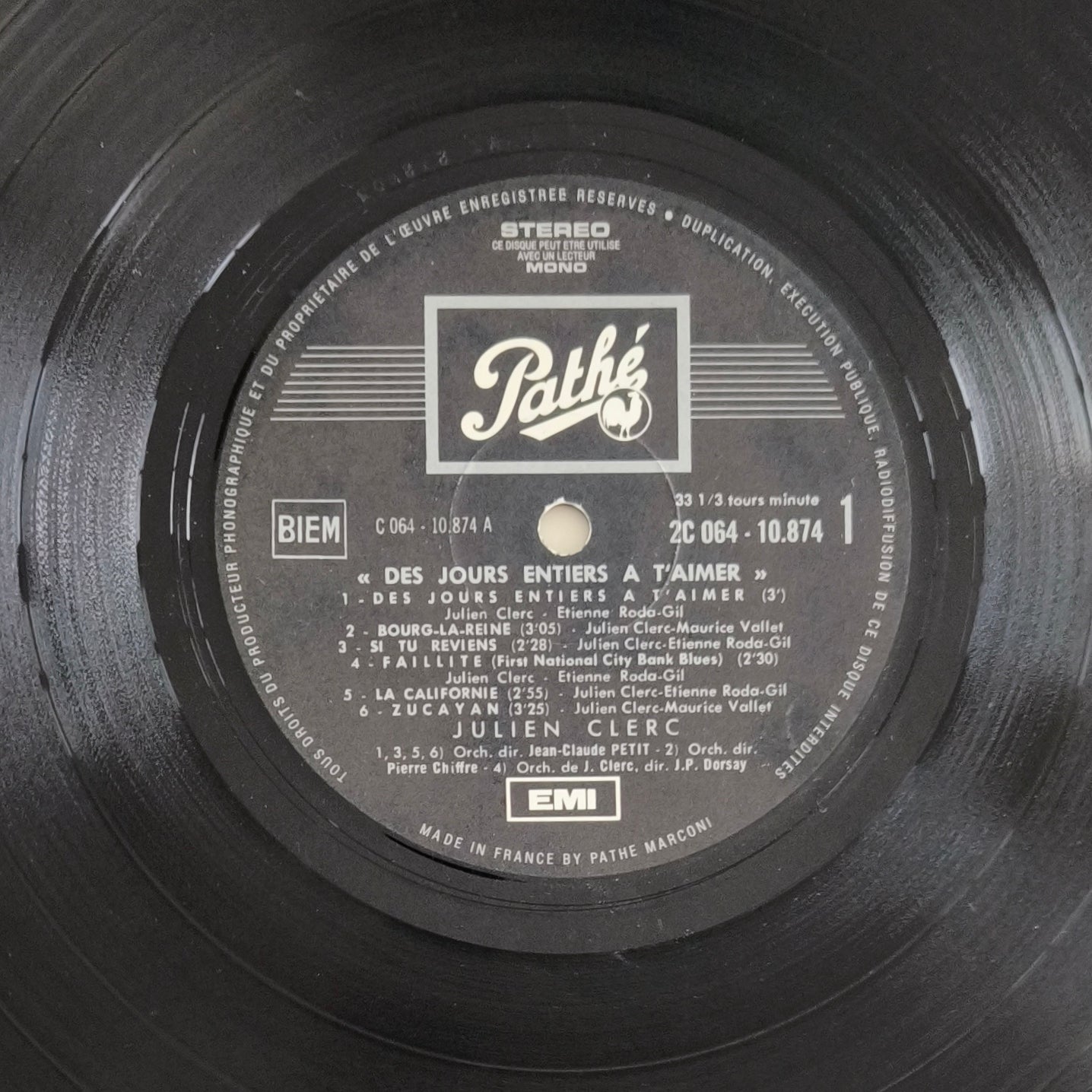 JULIEN CLERC - Des Jours Entiers À T'aimer