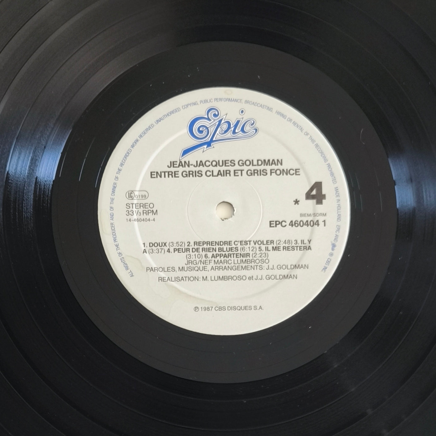 JEAN JACQUES GOLDMAN - Entre Gris Clair et Gris Foncé