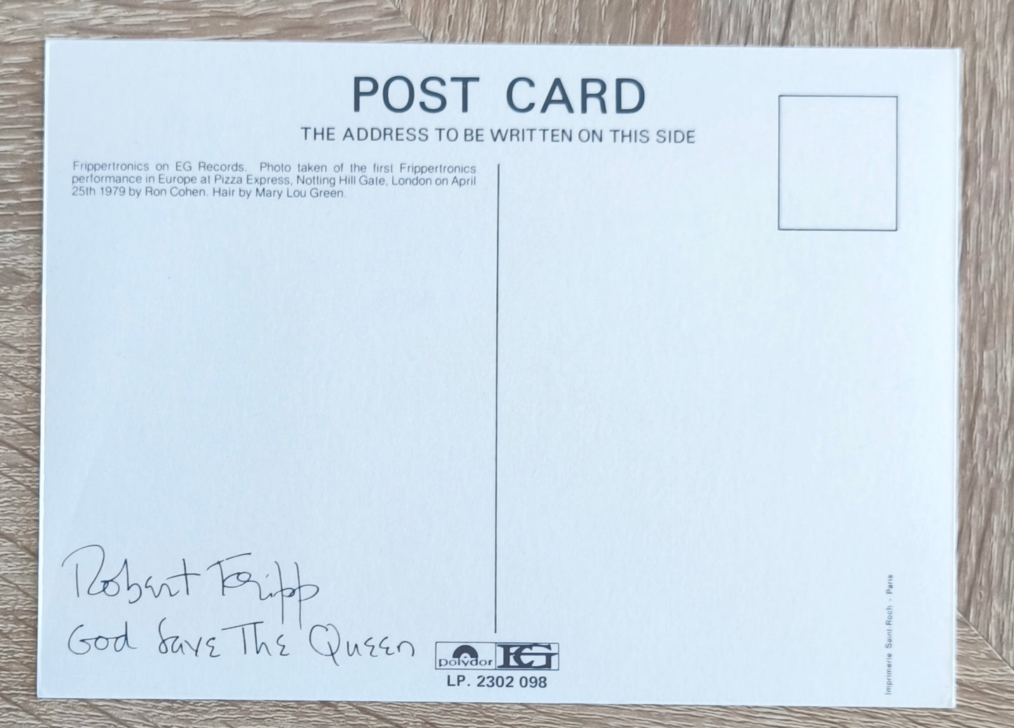 ROBERT FRIPP - God Save The Queen / Under Heavy Manners