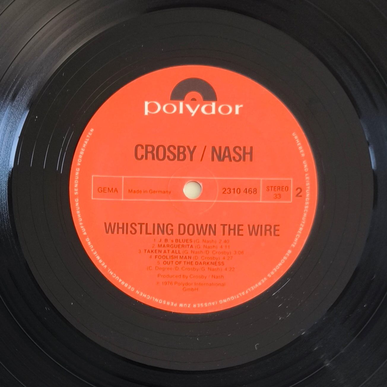 CROSBY & NASH - Whistling Down The Wire