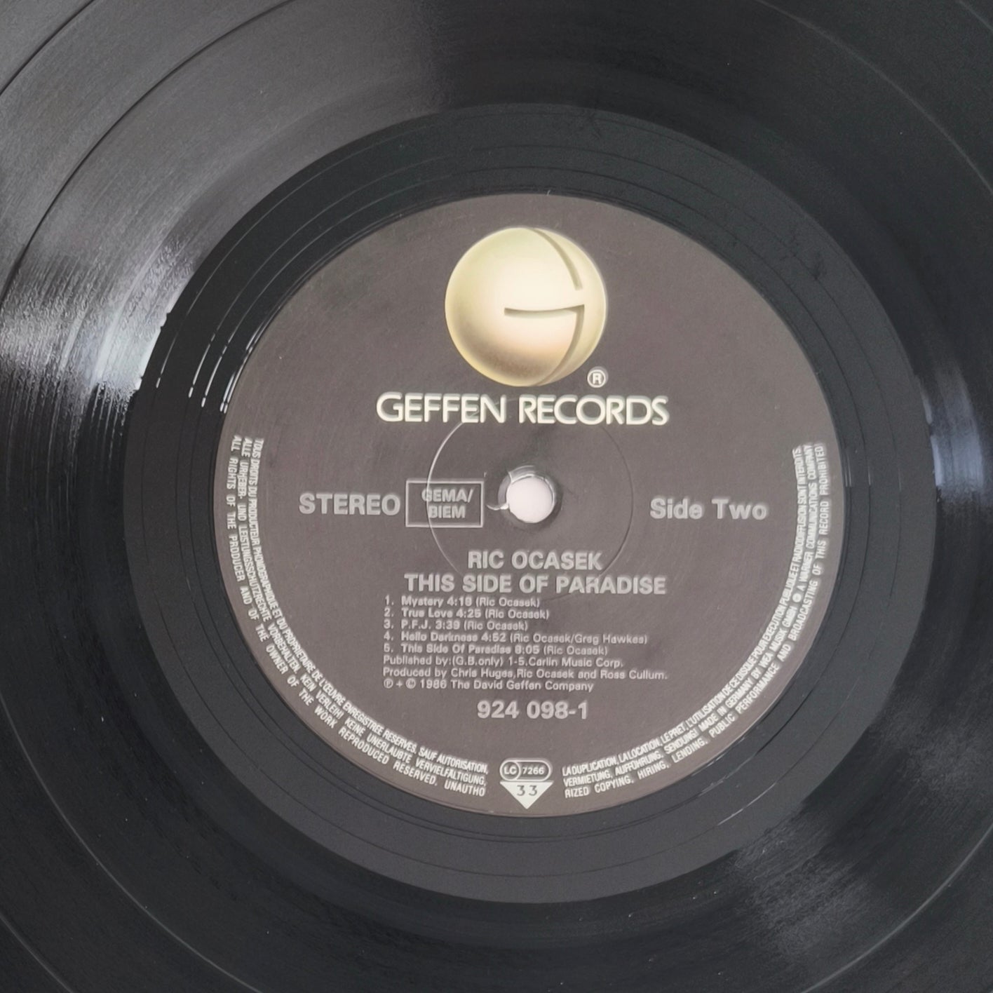 RIC OCASEK - This Side Of Paradise