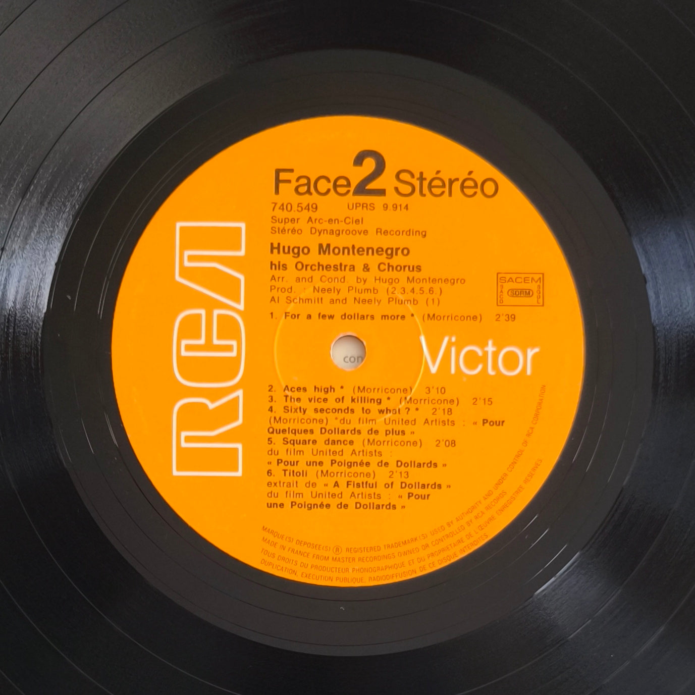 HUGO MONTENEGRO HIS ORCHESTRA & CHORUS - Musiques Originales Des Films United Artists