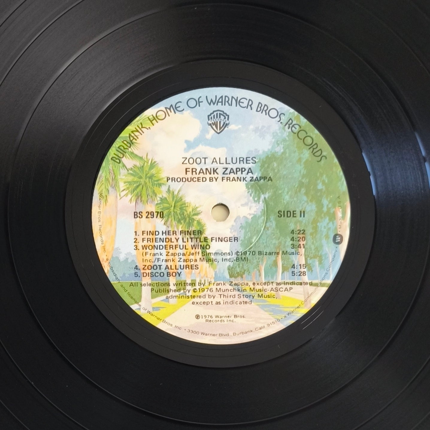 FRANK ZAPPA - Zoot Allures (Pressage US)