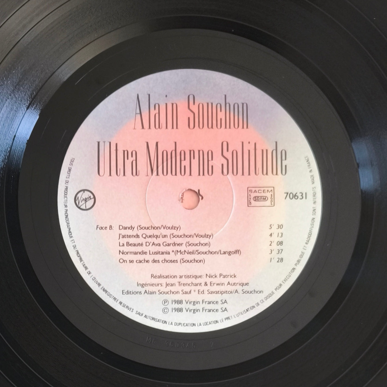 ALAIN SOUCHON - Ultra Moderne Solitude