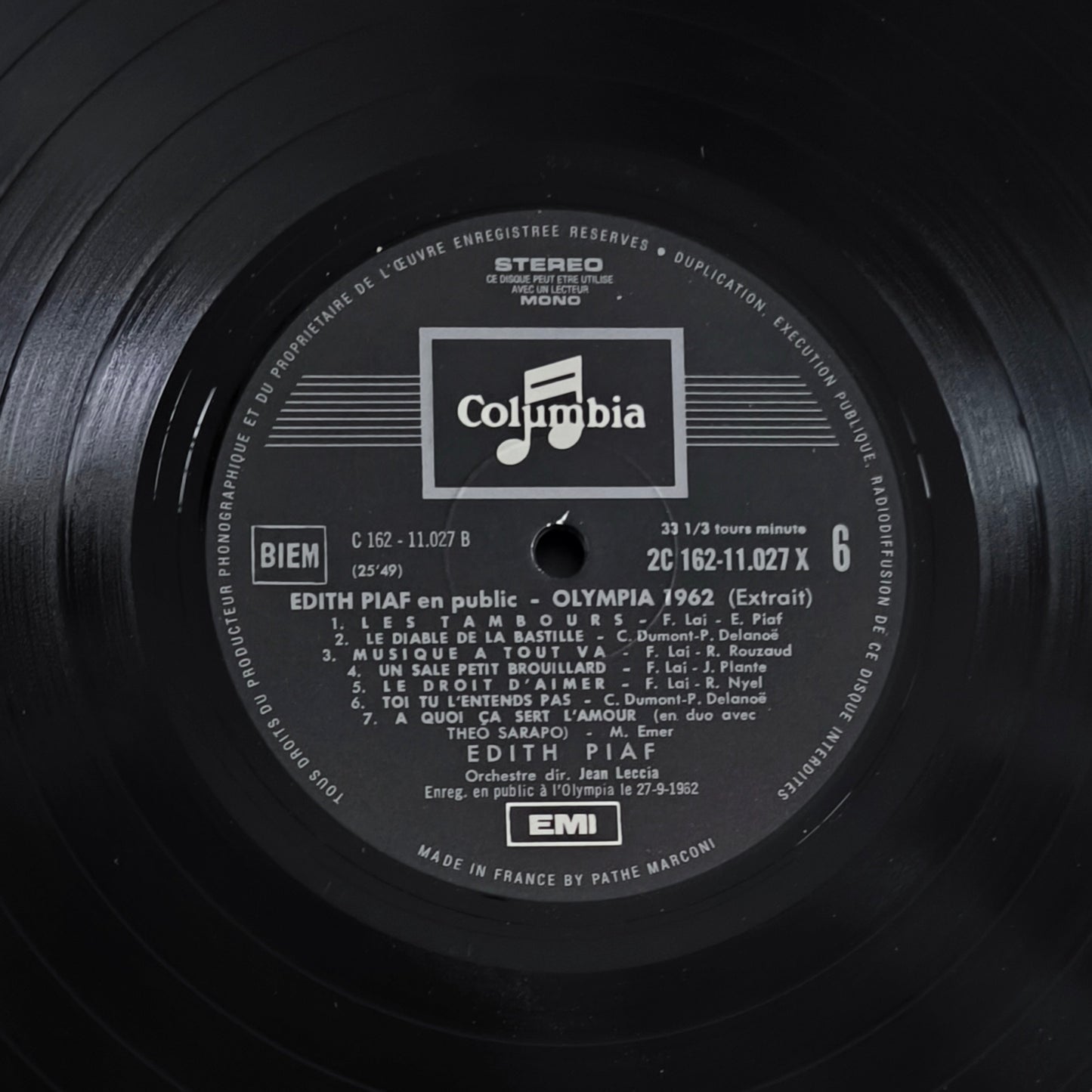 EDITH PIAF - En Public (Olympia 1955 1956 1958 1961 1962) (triple album)