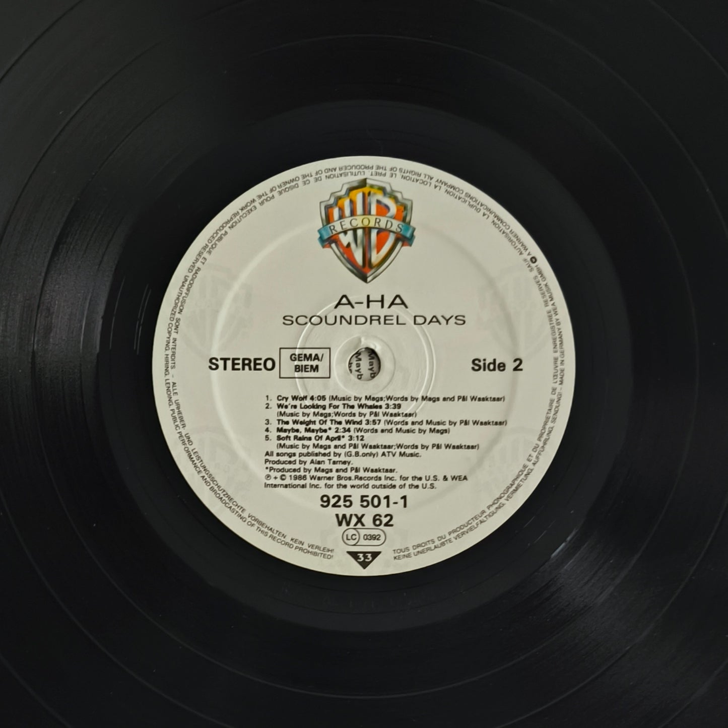 A-HA - Scoundrel Days