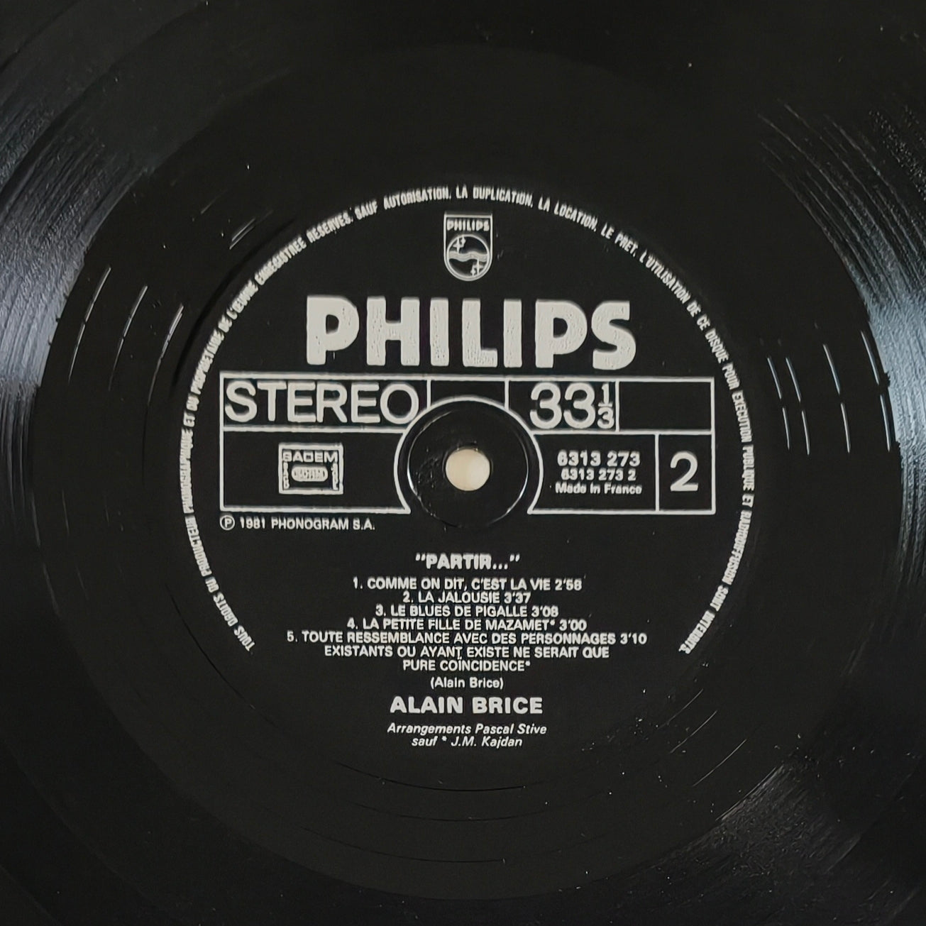ALAIN BRICE - Partir