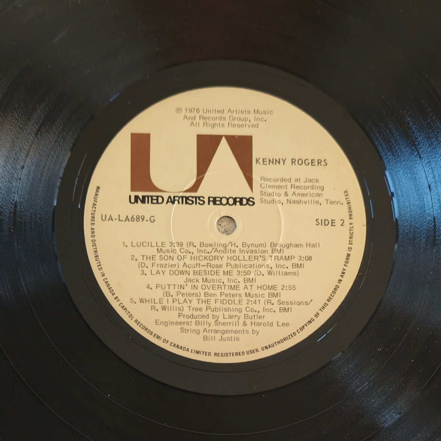 KENNY ROGERS - Kenny Rogers (Pressage Canada)