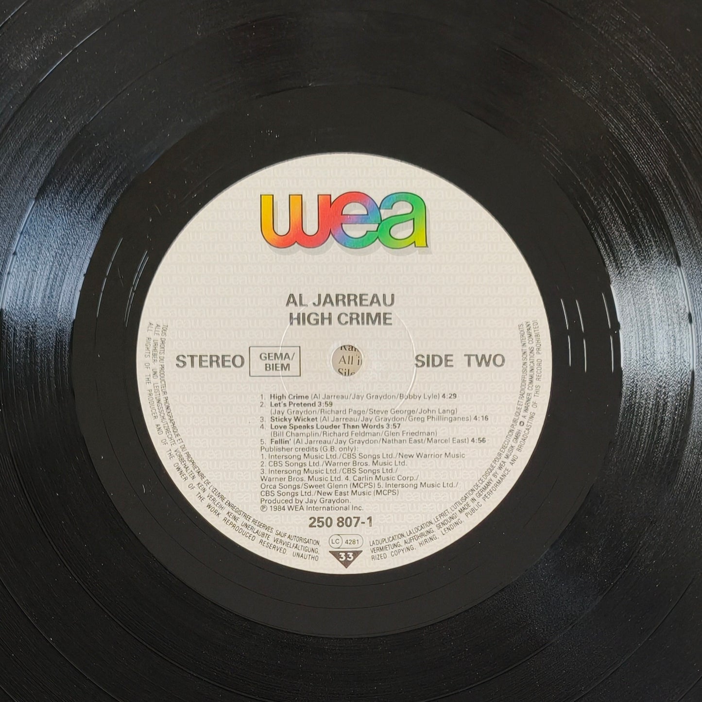 AL JARREAU - High Crime